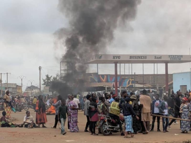 Manifestation des veuves de militaires dans la ville ville de Beni, capitale provisoire de la province du Nord-Kivu