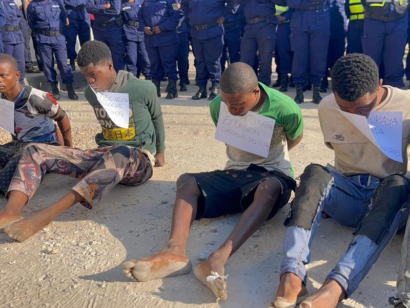 Quelques bandits arrêtés à Lubumbashi par la police nationale Congolaise 