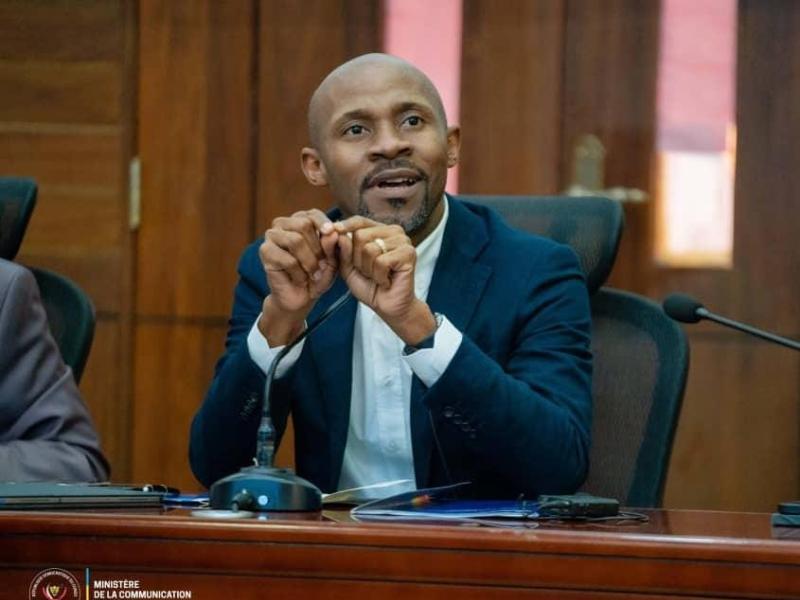 Le ministre de la Communication et Médias, Patrick Muyaya Katembwe