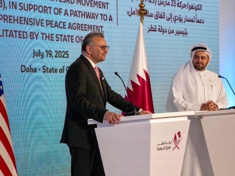 Massad Boulos, à Doha, après la signature de la Déclaration des Principes entre Kinshasa et le M23-AFC