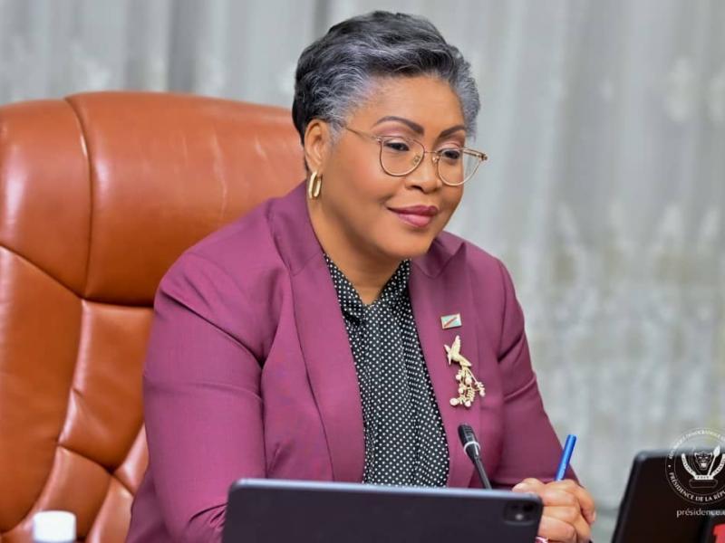 La Première Ministre Judith Suminwa, lors du Conseil des ministres du 18.08.2025