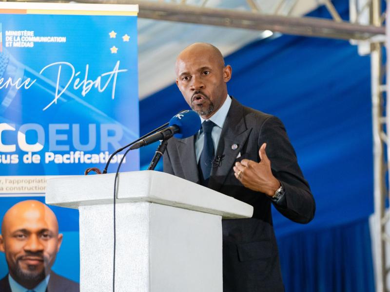 Le ministre de la Communication et Médias, Patrick Muyaya Katembwe