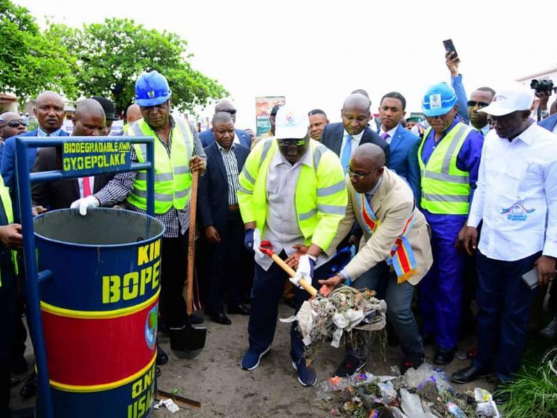 Le Président de la RDC Félix Antoine Tshisekedi Tshilombo lors du lancement de l'opération Kin Bopeto