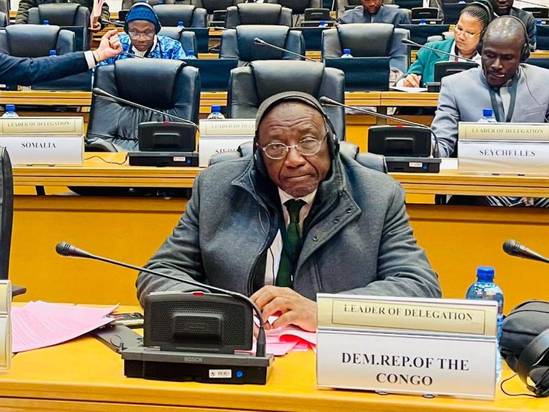 Le rapporteur de la chambre basse du parlement Jacques Djoli à Midrand, en Afrique du Sud