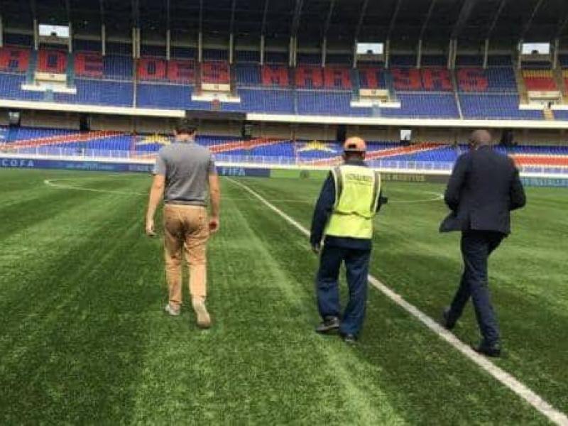 Quelques experts de la CAF au Stade des Martyrs. [Photo d'illustration]