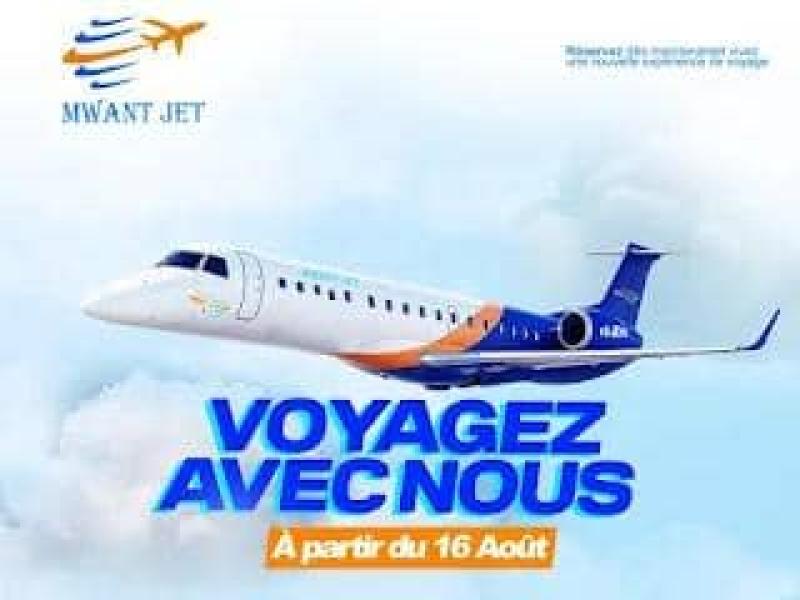 La compagnie aérienne Mwant Jet reprend ses vols vers Kolwezi à partir du 16 août 2025