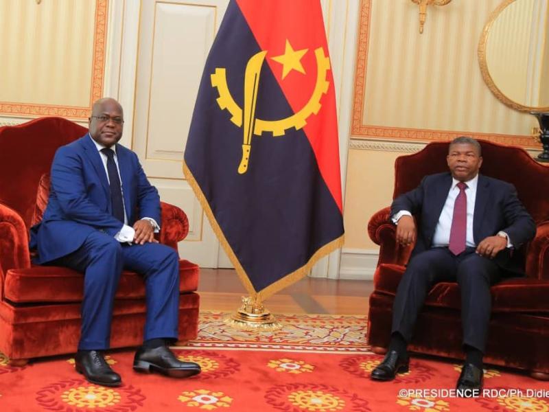 Le chef de l'état Félix Tshisekedi et son homologue angolais Joao Lourenço [ Photo d'illustration]