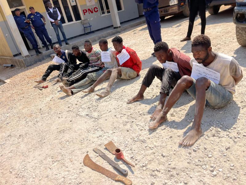 Sept présumés criminels arrêtés à Lubumbashi lors d'une opération menée par la police du Haut-Katanga