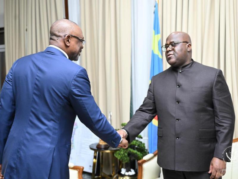 Jean-Philippe Anvam, représentant de Monacosat reçu par le Président Félix Tshisekedi