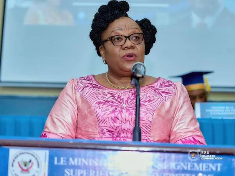 La ministre de l'ESU Marie Thérèse Sombo [photo d'illustration]