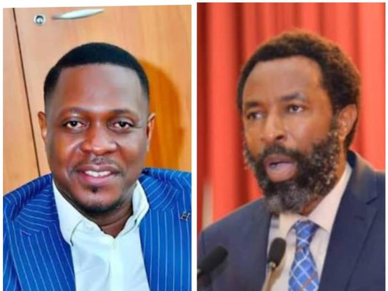 Le journaliste Yves Buya, et député national Crispin Mbindule. [Photo d'illustration ]