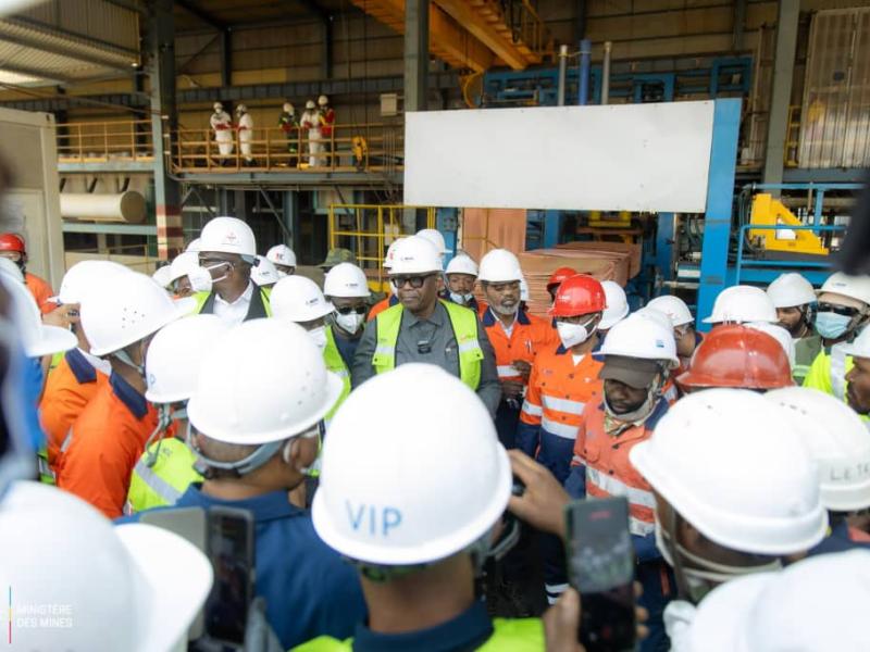 Le ministre des Mines, Louis Kabamba Watum visite les installations de l’entreprise Tenke Fungurume Mining