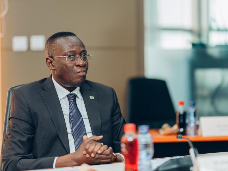 Le Vice-premier ministre, ministre de l'économie nationale, Daniel Mukoko Samba