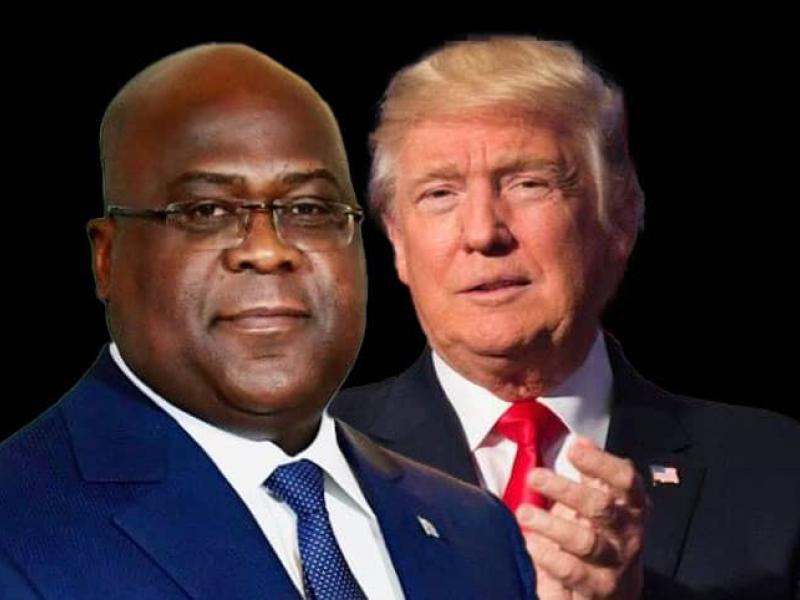 Le Président de la RDC,  Félix Tshisekedi et son homologue américain Donald Trump [photo d’illustration]