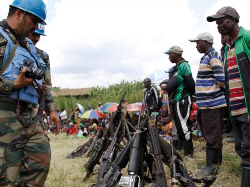 Des armes récupérées aux FDLR par les Casques bleus de la Monusco [photo archives 2015]