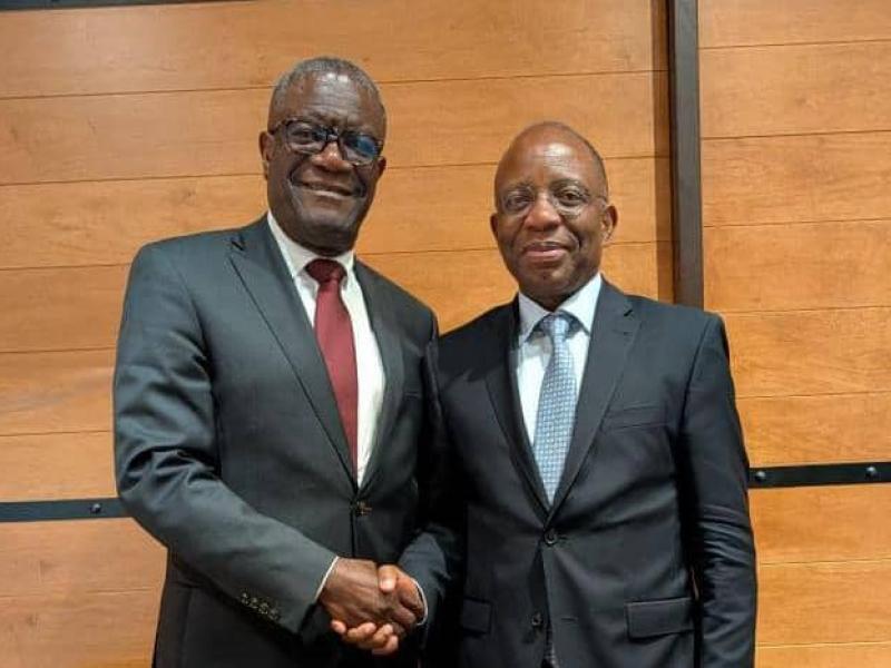 Le prix Nobel de la paix le Docteur Denis Mukwege et le MinEtat de la justice congolaise Guillaume Ngefa