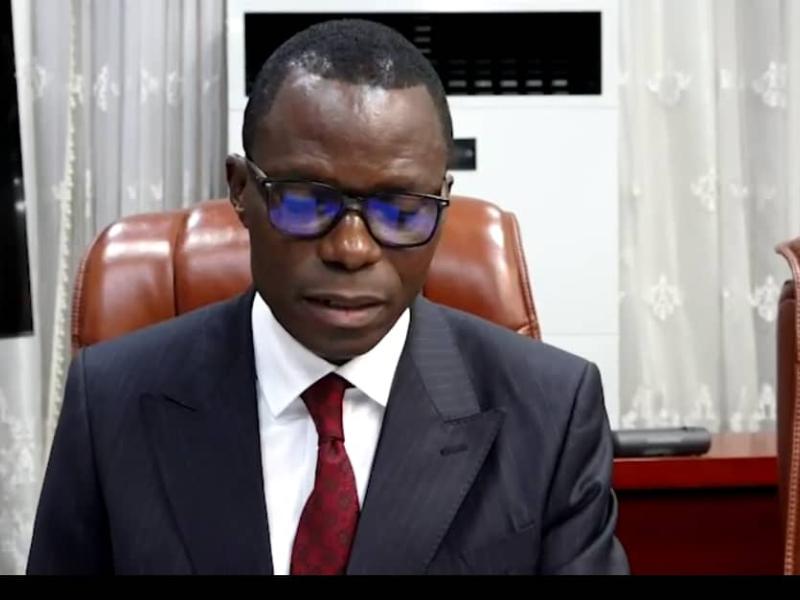 Le Ministre délégué près le Ministre de la défense nationale Eliezer Ntambwe lors de la réunion du conseil des ministres, vendredi 03 octobre 2025