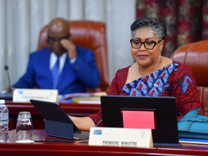 La Première Ministre Judith Suminwa Tuluka lors du 61 ème conseil des ministres