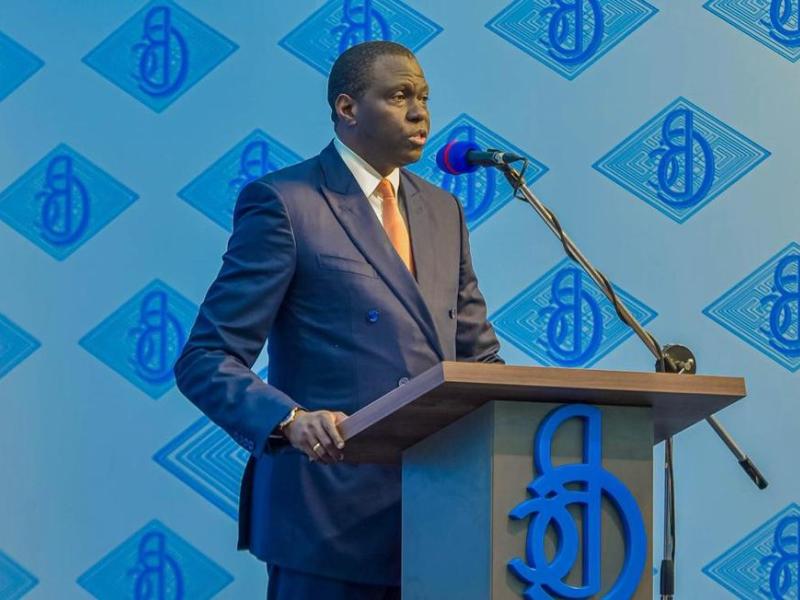 André Wameso, Gouverneur de la Banque centrale du Congo devant la presse après la réunion du Comité de la Politique Monétaire