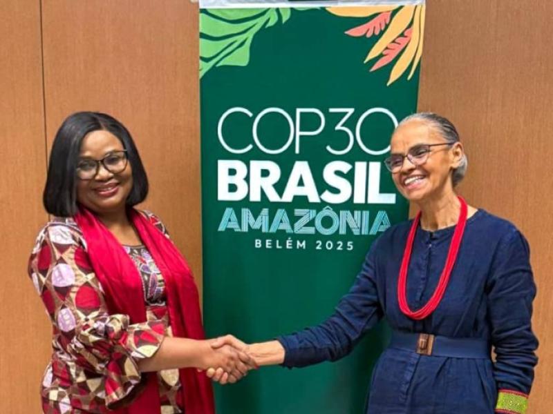 les ministres de l’Environnement du Brésil et de la RDC, Marina Silva et Marie Nyange Ndambo.