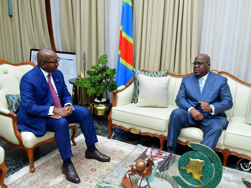 Jean-Michel Sama Lukonde reçu par le Président Tshisekedi à la Cité de l’Union Africaine
