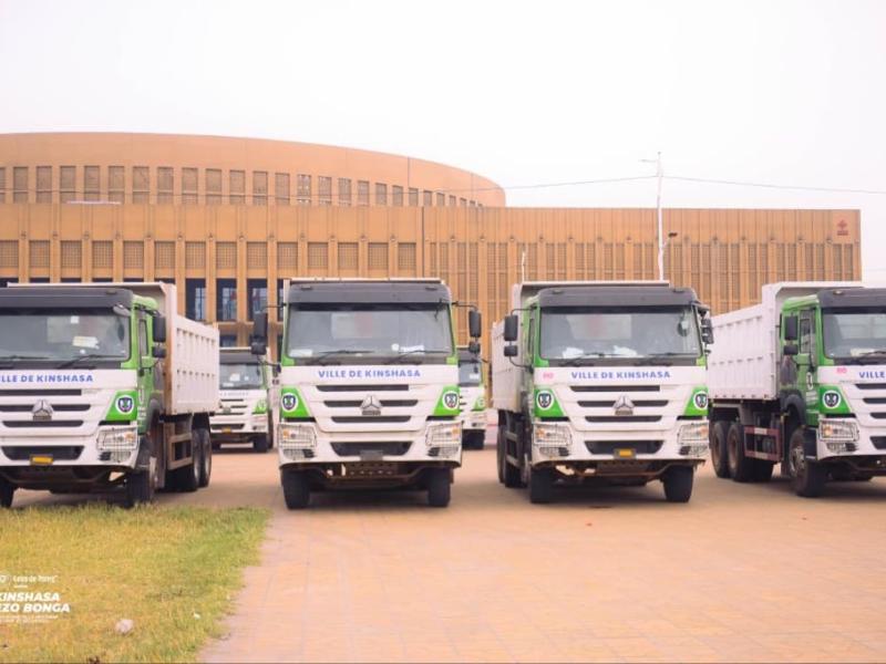 Nouveau lot de camions bennes à Kinshasa