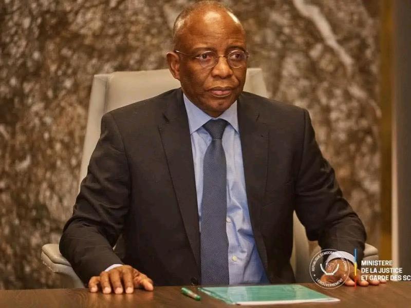 Le ministre d'État, ministre de la Justice et Garde des Sceaux Guillaume Ngefa