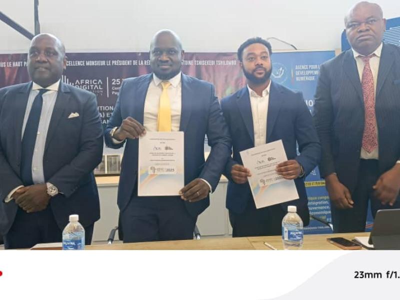Signature de la Convention de partenariat entre la DRC Fintech Association ( DFA) et African Network For Digital et Innovation Summit pour l'organisation d'un Hackathon national