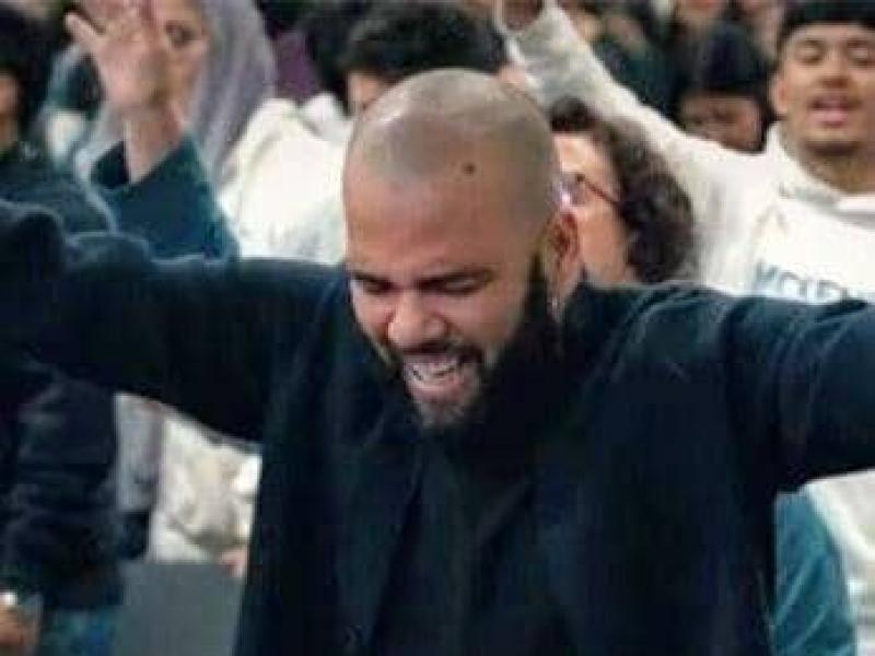 Daniel Alves lors d'un culte à Gérone. [Photo d'illustration]