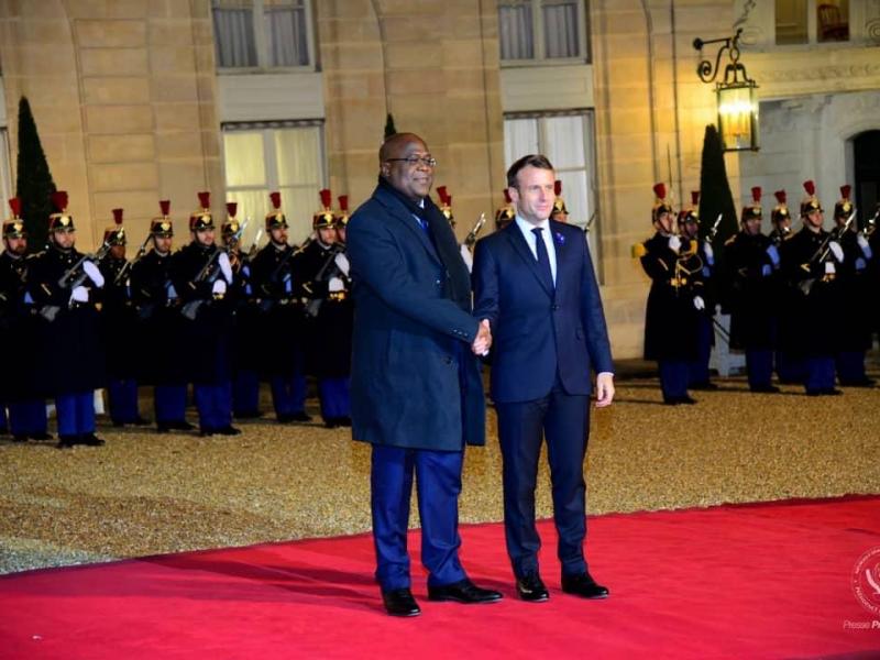 Félix Tshisekedi et Emmanuel Macron à Paris [photo d'illustration]