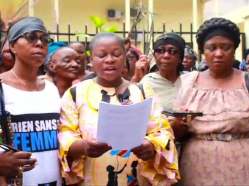 Mamie Tshika Nkunda  Porte-parole du Collectif des femmes kinoises acquises pour le changement