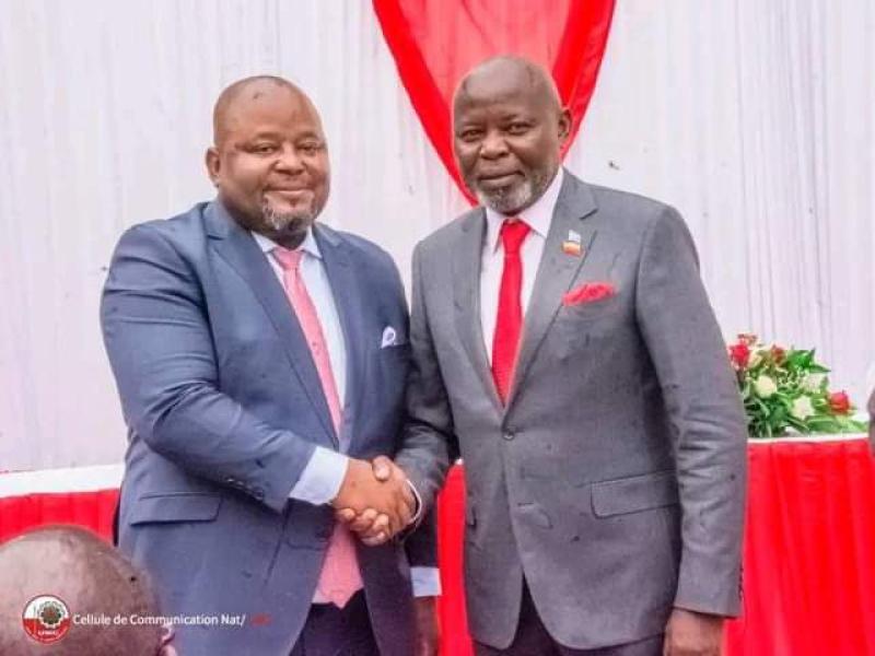 Aimé Boji Sangara et Vital Kamerhe lors d’une rencontre du bureau politique de l’UNC