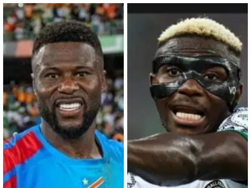 Le défenseur Congolais Chancel Mbemba, et l'attaquant Nigérian Victor Oshimhen. [Photo d'illustration]