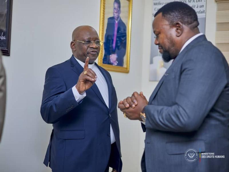 Révérend Dr André-Gédéon Bokundoa, président national de l’ECC reçu par le ministre Samuel Mbemba