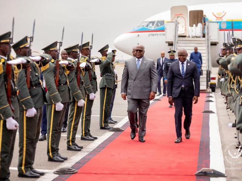 L'arrivée du chef de l'État Félix Tshisekedi en Angola, ce lundi 24 novembre
