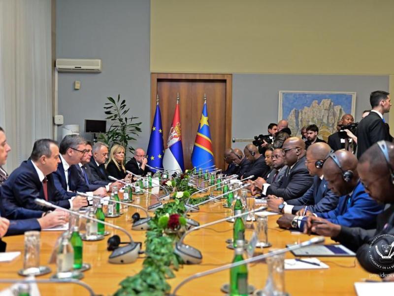 Le Président Félix Tshisekedi renforce les relations RDC–Serbie avec la Présidente du Parlement serbe