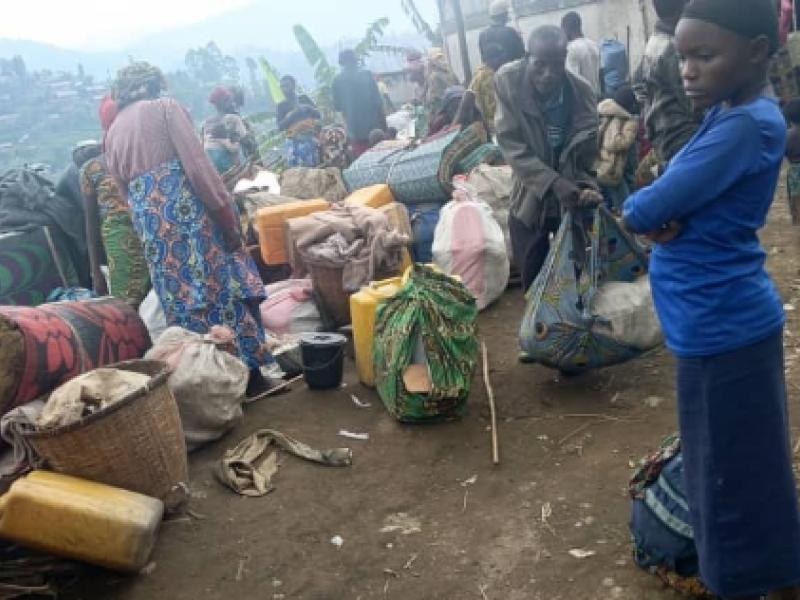 Des déplacés chassés par le M23-AFC dans le site collectif de Masisi Centre [photo d’illustration]