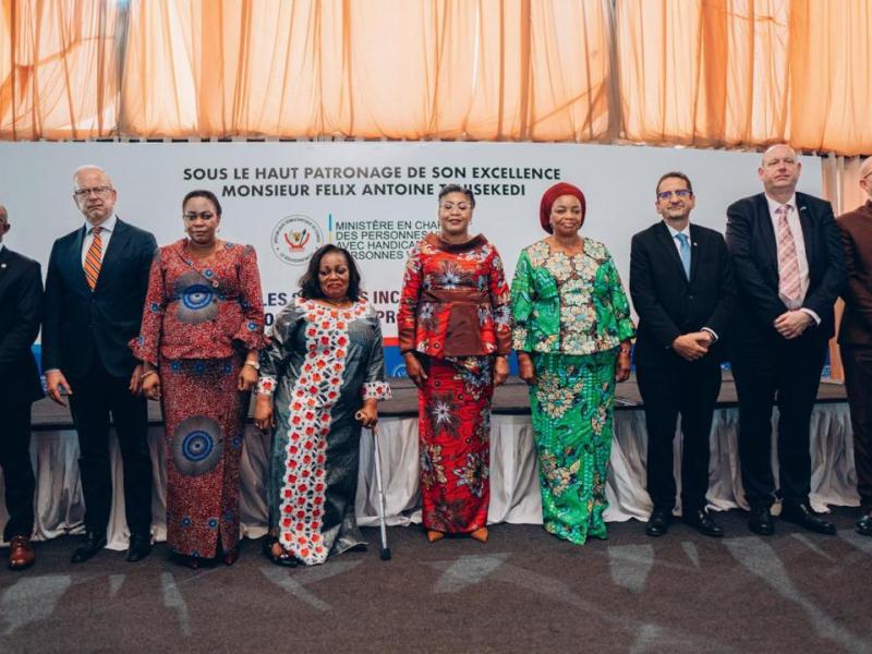La première ministre Judith Suminwa, d'autres membres du gouvernement et la délégation de l'Europe et l'ONU [photo d'illustration]