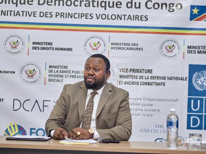 Samuel Mbemba,  ministre des Droits humains en RDC