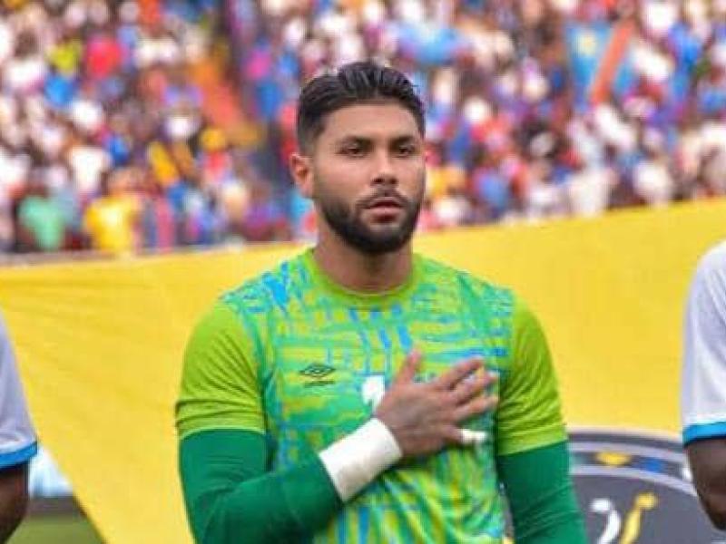 Le gardien Dimitri BERTAUD, lors des cérémonies d'avant match avec les léopards de la RDC [Photo d'illustration]