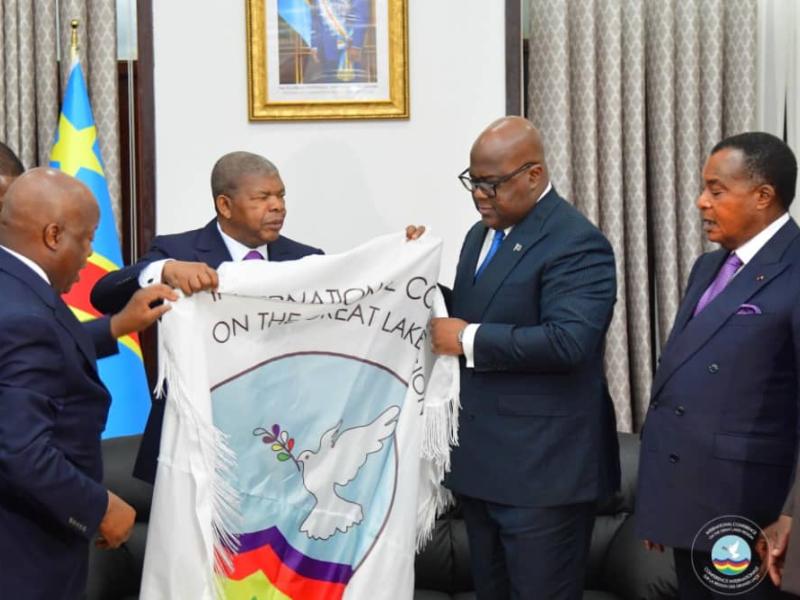 Le Président Tshisekedi avec d’autres chefs d’États africains lors de la prise de la présidence de la CIRGL [photo d’illustration]