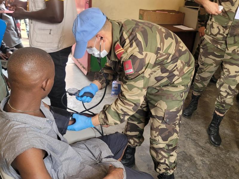 Un détenu de la prison de Bunia soigné gratuitement par les contingents marocains de la Monusco