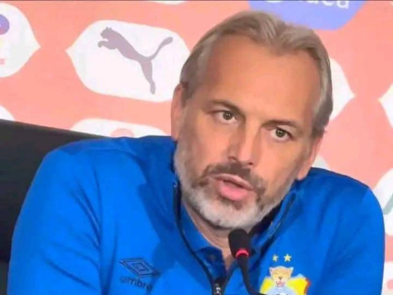 Sébastien Desabre, sélectionneur des Léopards de la République démocratique du Congo en Conférence de presse