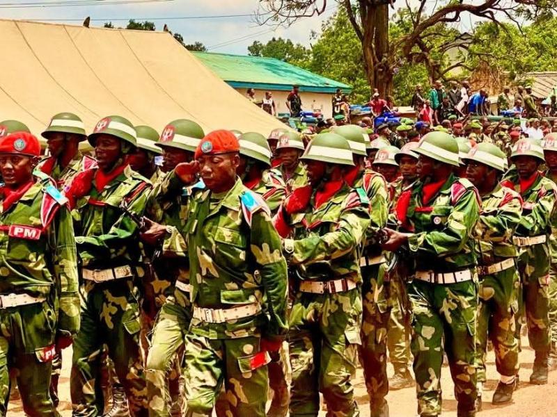 Des militaires congolais lors d'une activité à Lubumbashi
