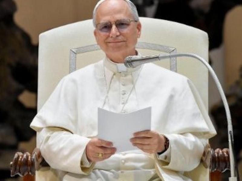 Le Pape Léon XIV lors de l'audience accordée aux participants au Jubilé des Églises orientales, en salle Paul VI du Vatican, le 14 mai 2025