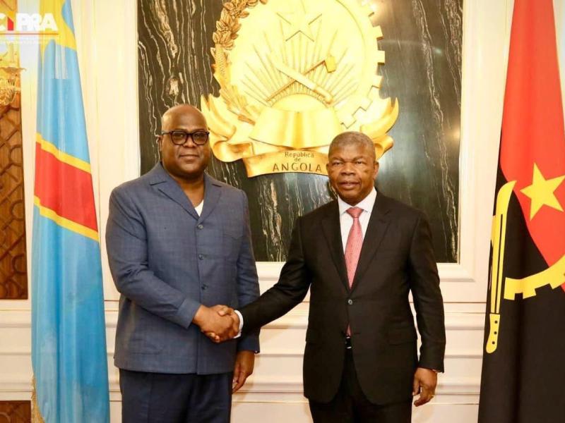 Félix Tshisekedi et João Lourenço à Luanda [photo d'illustration]