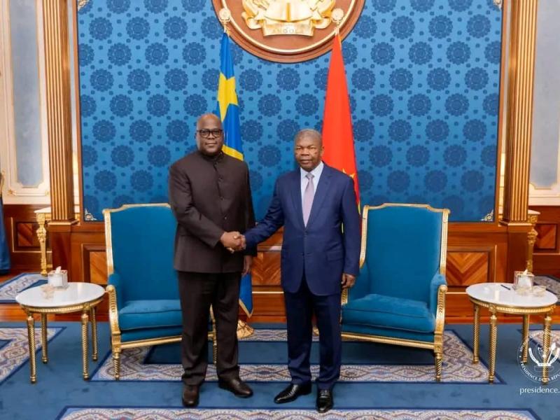 le Président Félix Tshisekedi et João Lourenço, Président angolais [photo d'illustration]