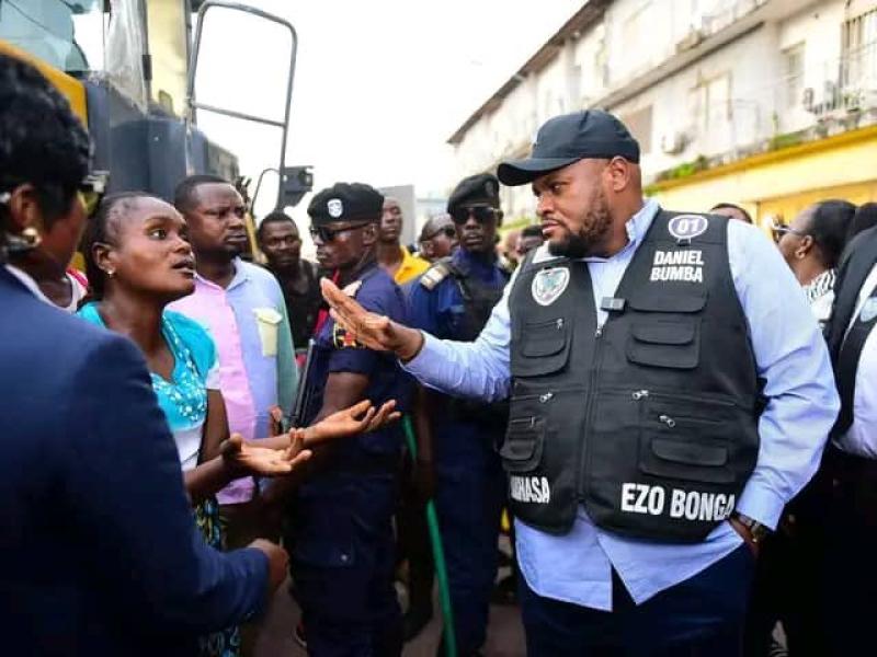 Le gouverneur de la ville de Kinshasa Daniel Bumba lors de l'opération coup de poing contre les marchés pirates [photo d'illustration]