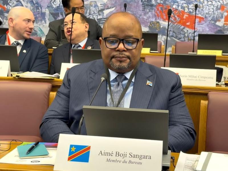 Aimé Boji Sangara,  président  de l’Assemblée nationale de la RDC