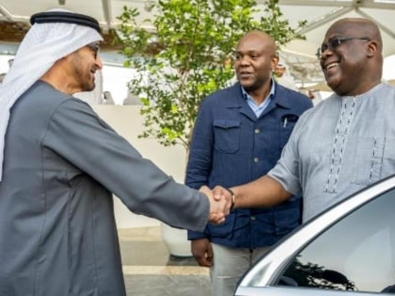 Le Président émirien, Mohamed bin Zayed Al Nahyan, et son homologue congolais, Félix Tshisekedi, à Abu Dhabi, le 24 janvier 2023 [photo d’illustration]
